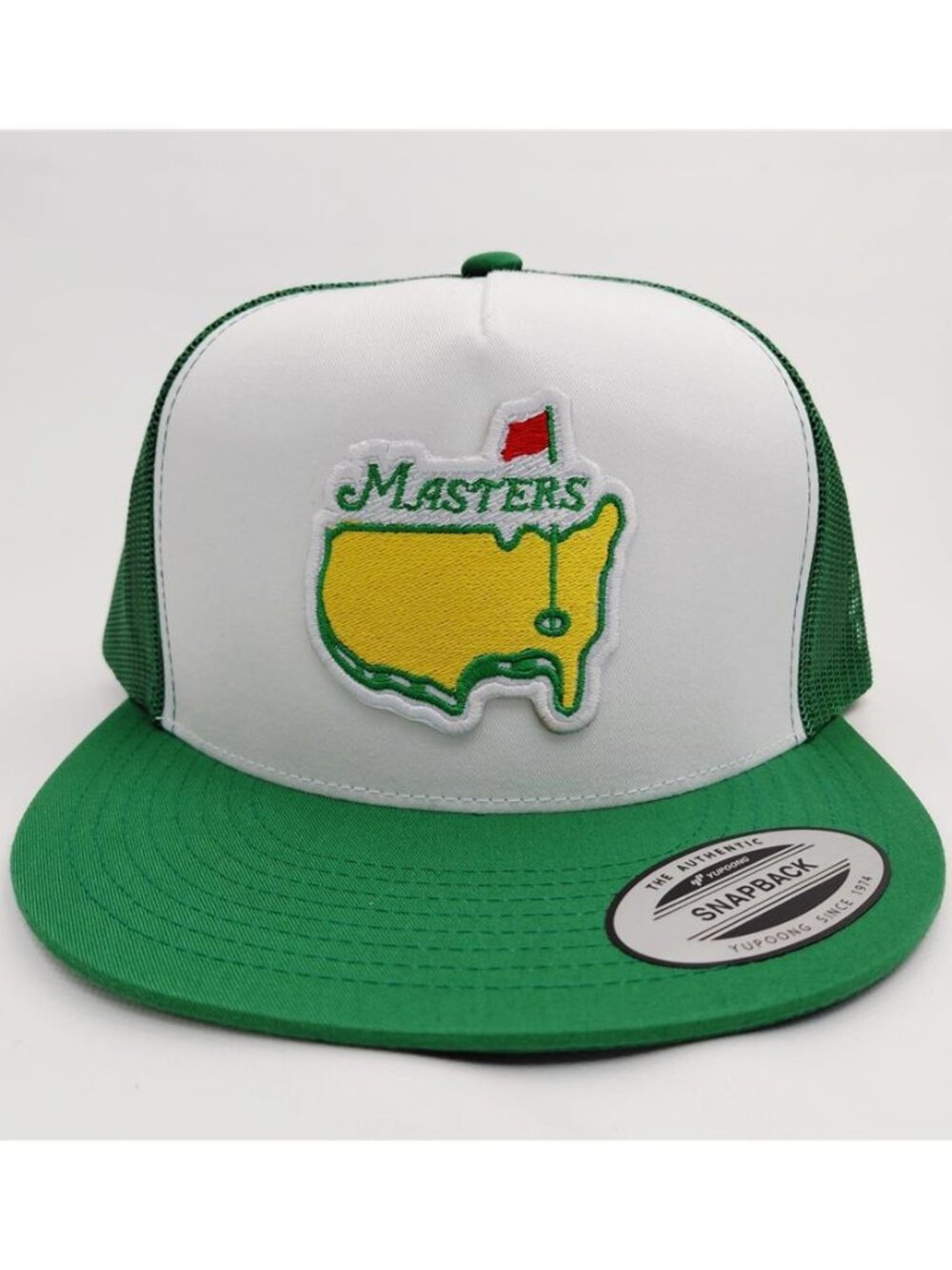 Masters Tournament Green & White Trucker Hat | Embroidered Patch Snapback Golf